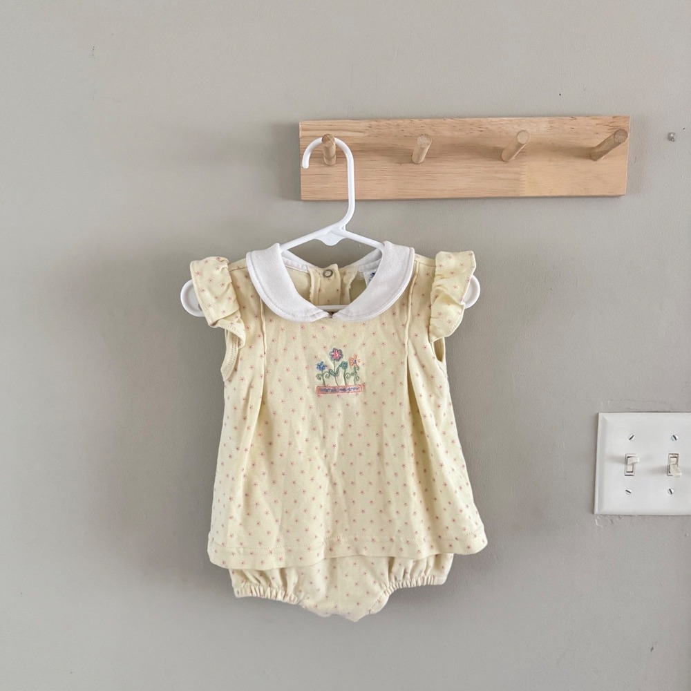 12m. Jack & Jim Yellow bubble romper